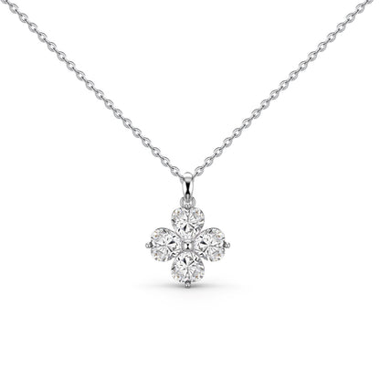 [GALE]Heart-Shaped Four-Leaf Clover Bead Necklace