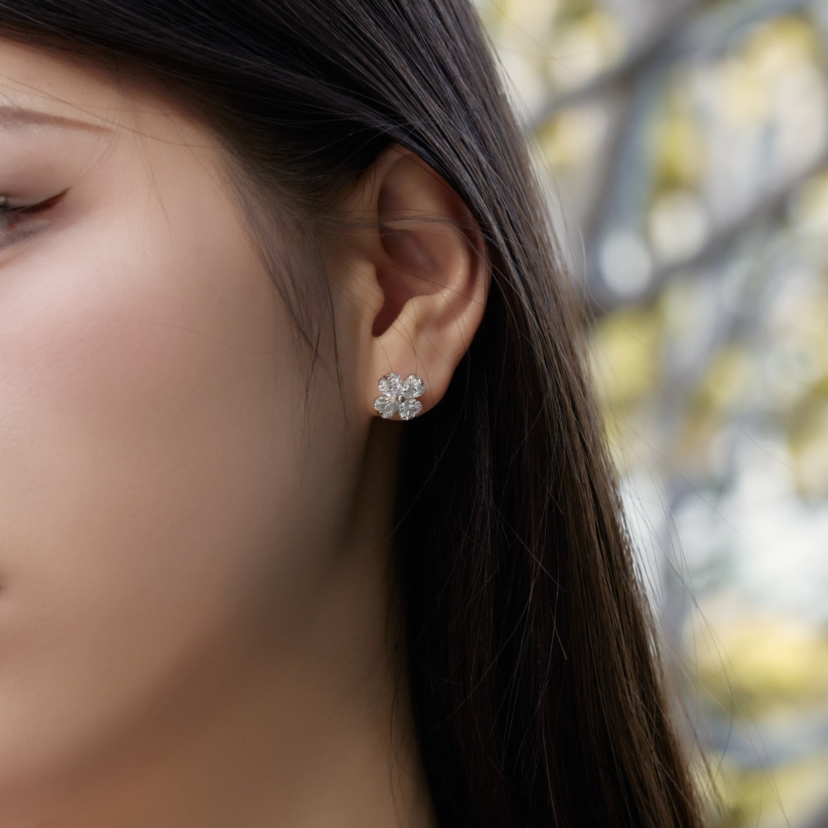 [GALE]Four-Leaf Clover Ball Earrings