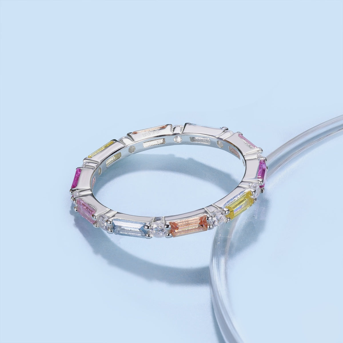 [GALE]Lively In Shades Elegant Radiant Cut Daily Ring