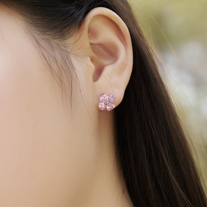 [GALE]Four-Leaf Clover Ball Earrings