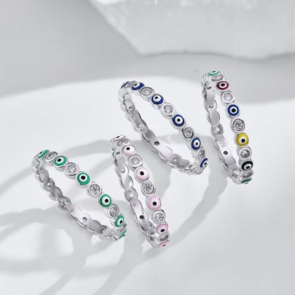 [GALE]Sparkling Vibrant Round Shape Daily Ring