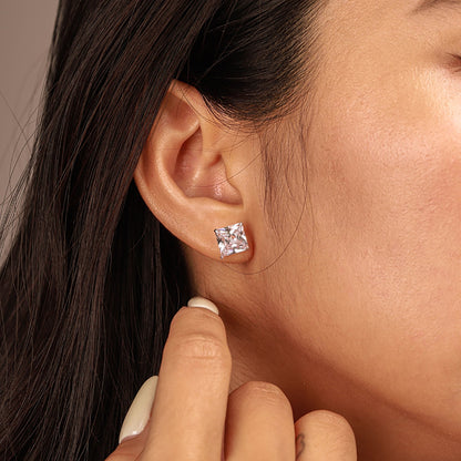 [GALE]Ornate Square Shape Earrings