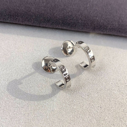 [GALE]LOVE EARRINGS 2.65MM SILVER