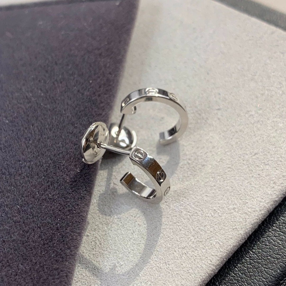 [GALE]LOVE EARRINGS 2.65MM SILVER
