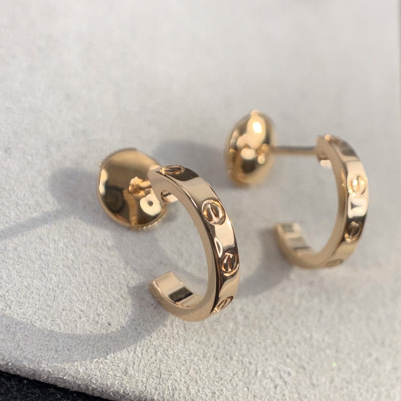 [GALE]LOVE EARRINGS 2.65MM PINK GOLD