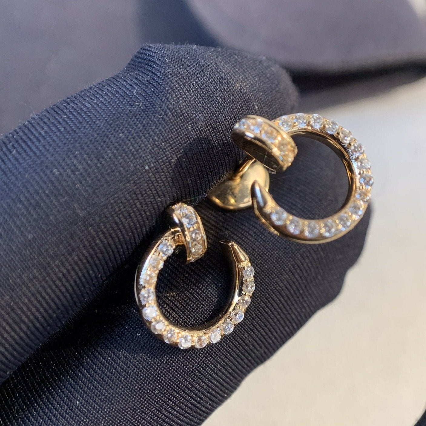 [GALE]JUSTE EARRINGS GOLD DIAMONDS