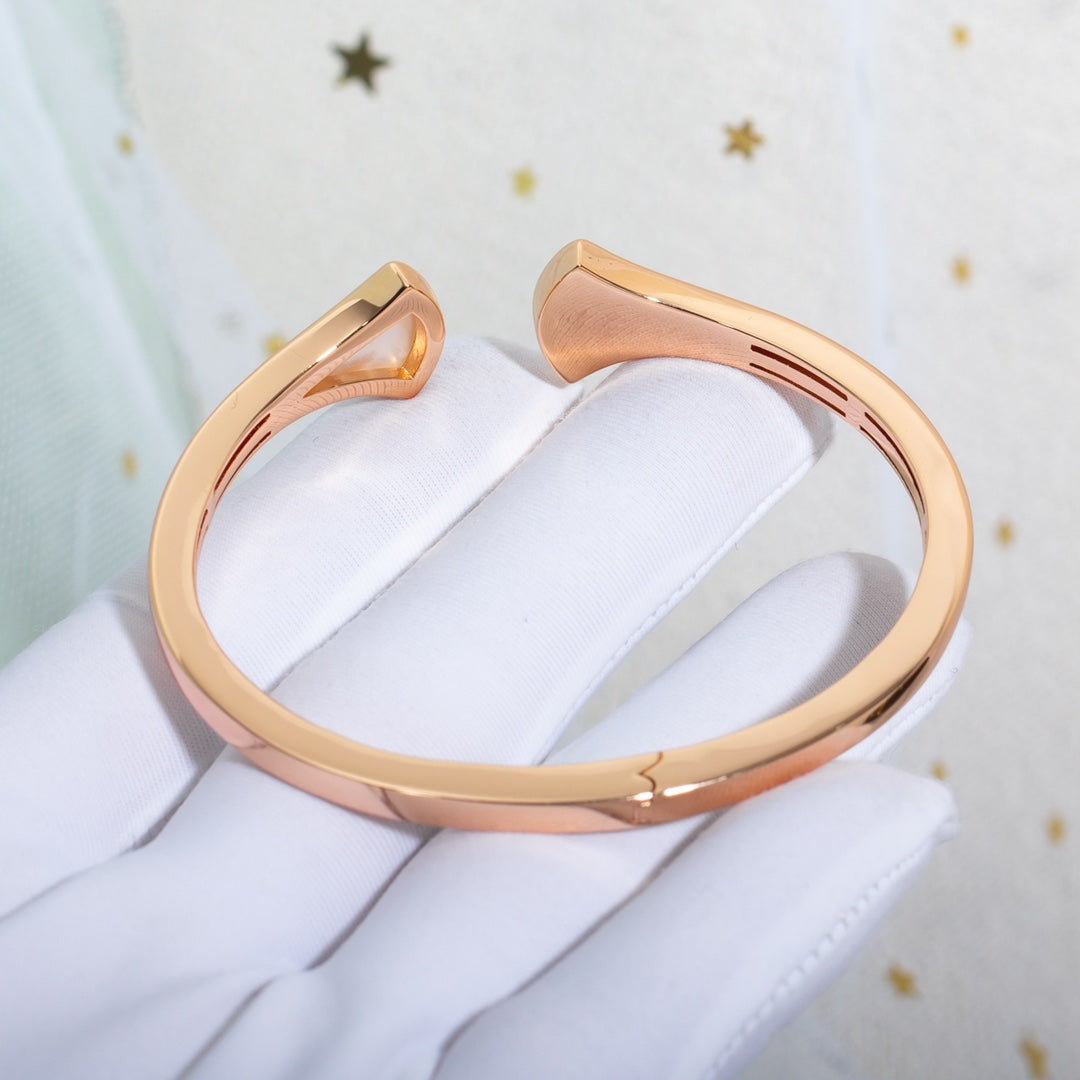 [GALE]DREAM BRACELET OPEN PINK GOLD MOP DIAMOND