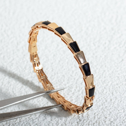 [GALE]SERPENTI BRACELET PINK GOLD ONYX