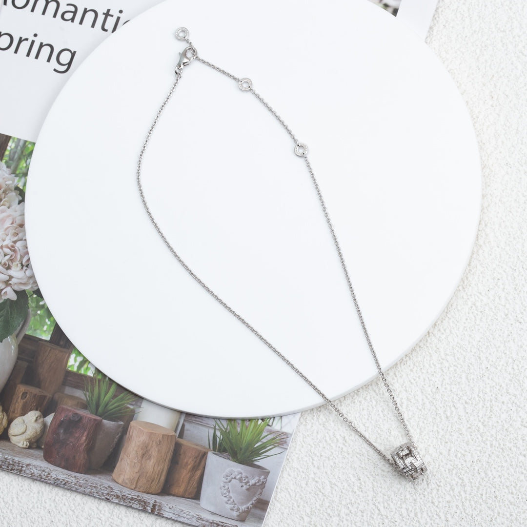 [GALE]PARENTESI NECKLACE SILVER DIAMOND