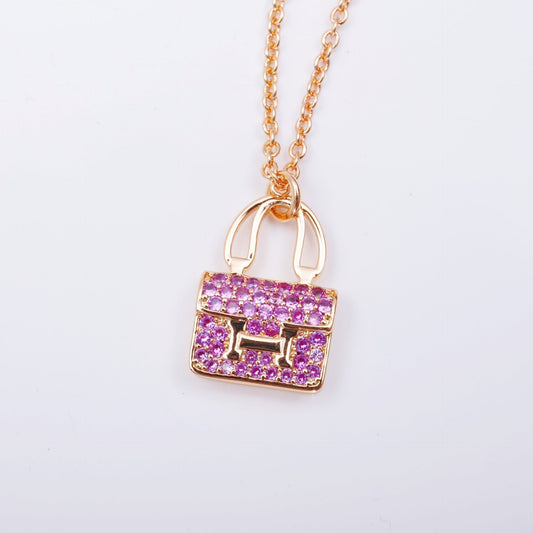 [GALE]CONSTANCE PEDANT PURPLE DIAMOND NECKLACE
