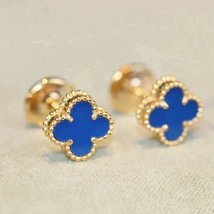 [GALE]CLOVER MINI 9.5MM TURQUOISE EARRINGS