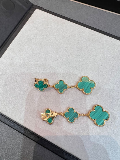 [GALE]CLOVER MALACHITE 3 MOTIFS GOLD