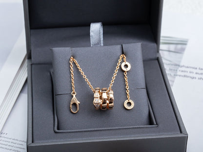 [GALE]SERPENTI PINK GOLD NECKLACE DIAMOND