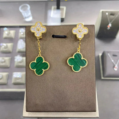 [GALE]CLOVER  2 MOTIFS  DIAMOND  EARRINGS (MULTIPLE CHOICESç´