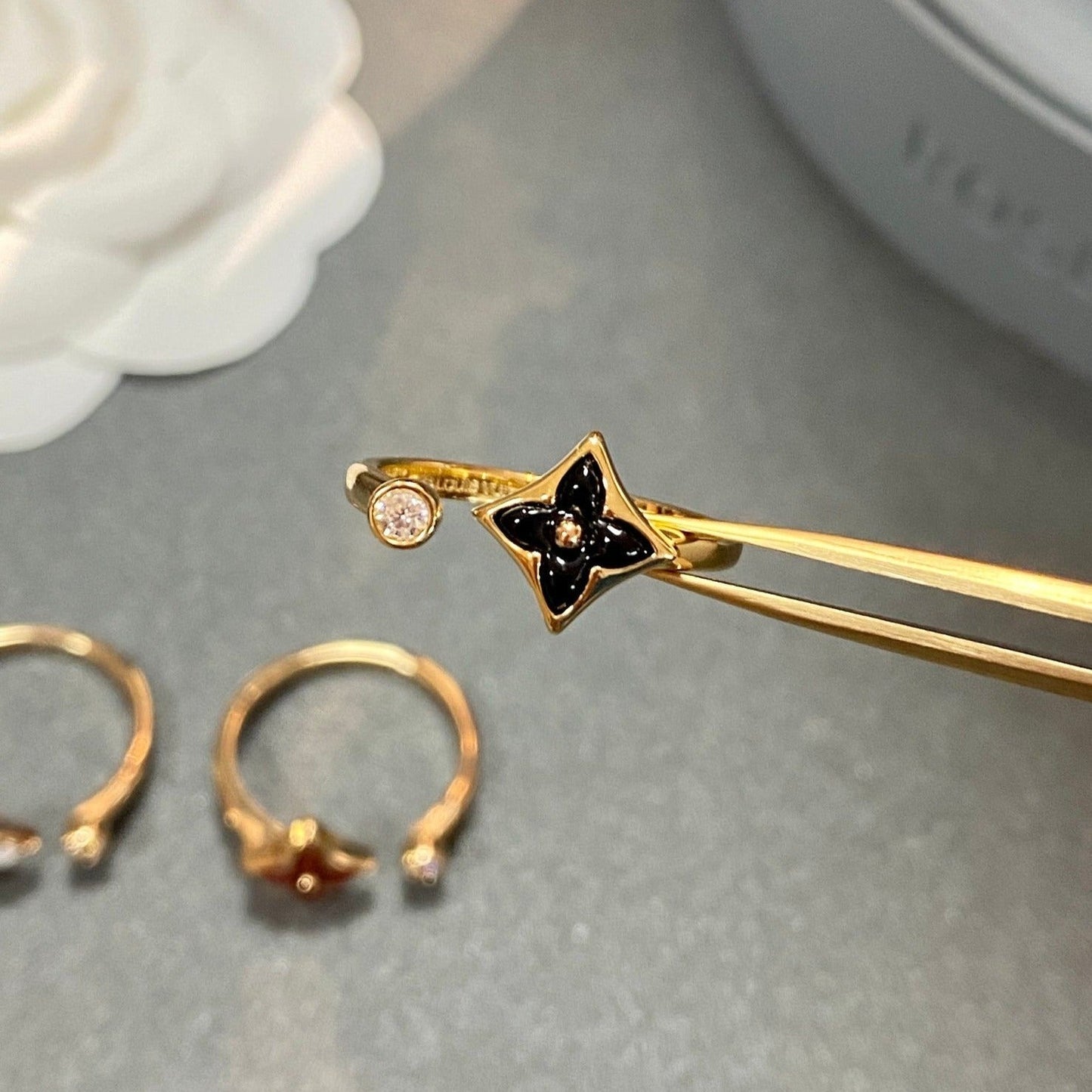 [GALE]STAR 1 DIAMOND OPEN RING