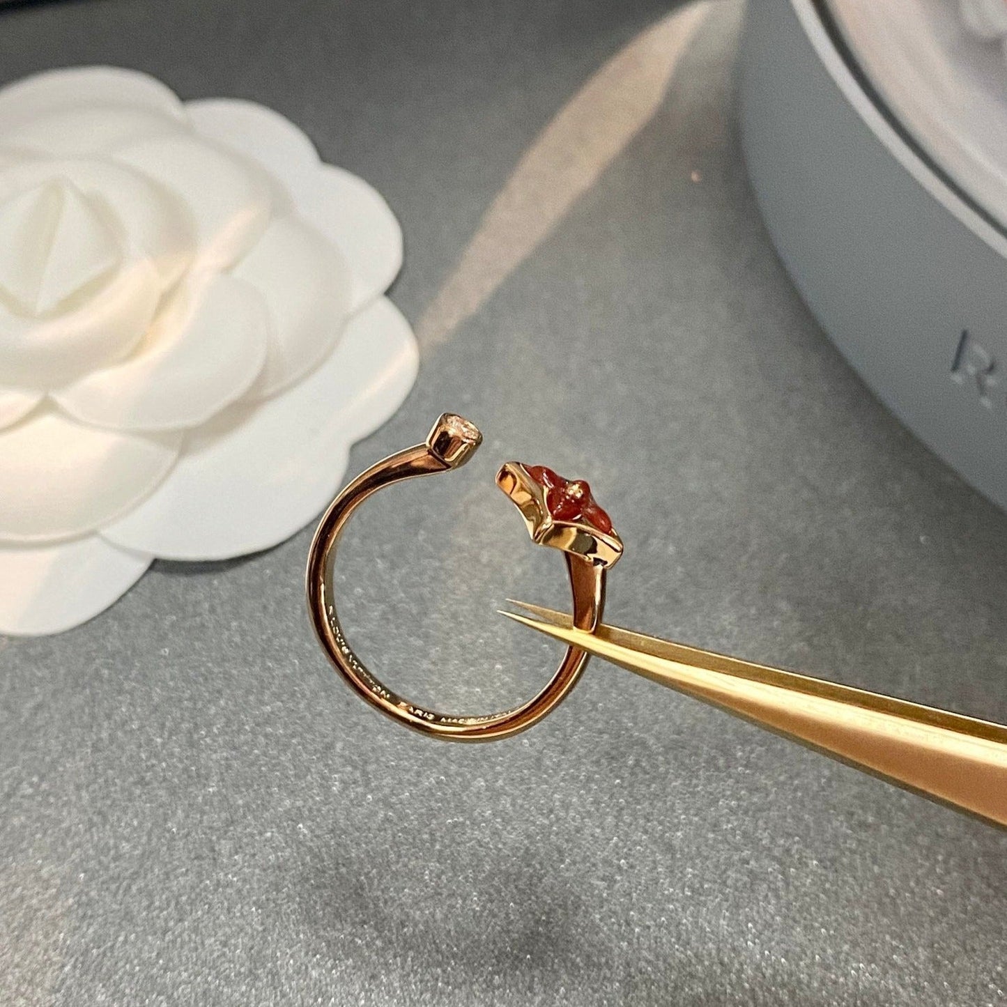 [GALE]STAR 1 DIAMOND OPEN RING