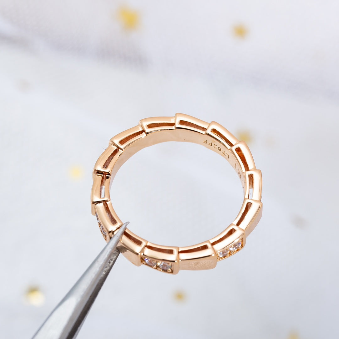 [GALE]SERPENTI RING PINK GOLD  3MM