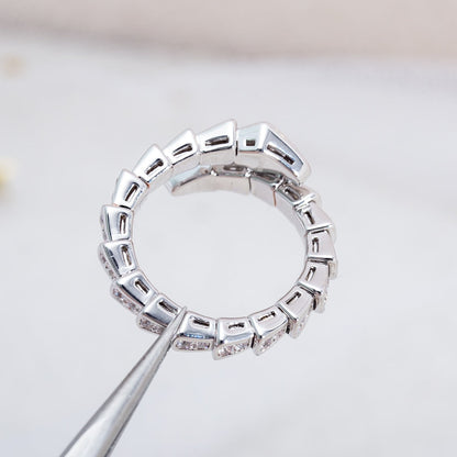 [GALE]SERPENTI RING SILVER DIAMOND PAVED 4MM