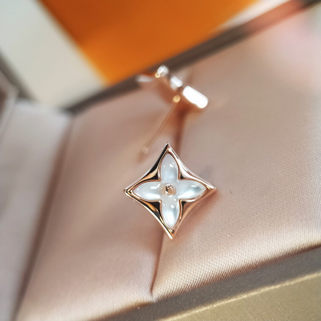 [GALE]STAR MOP PINK GOLD EARRINGS