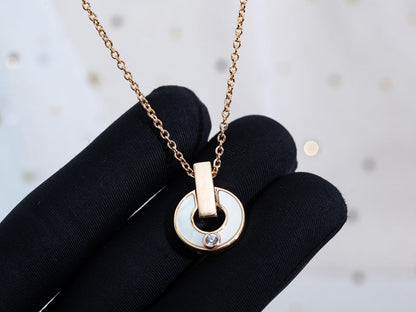 [GALE]GARI NECKLACE PINK GOLD MOP