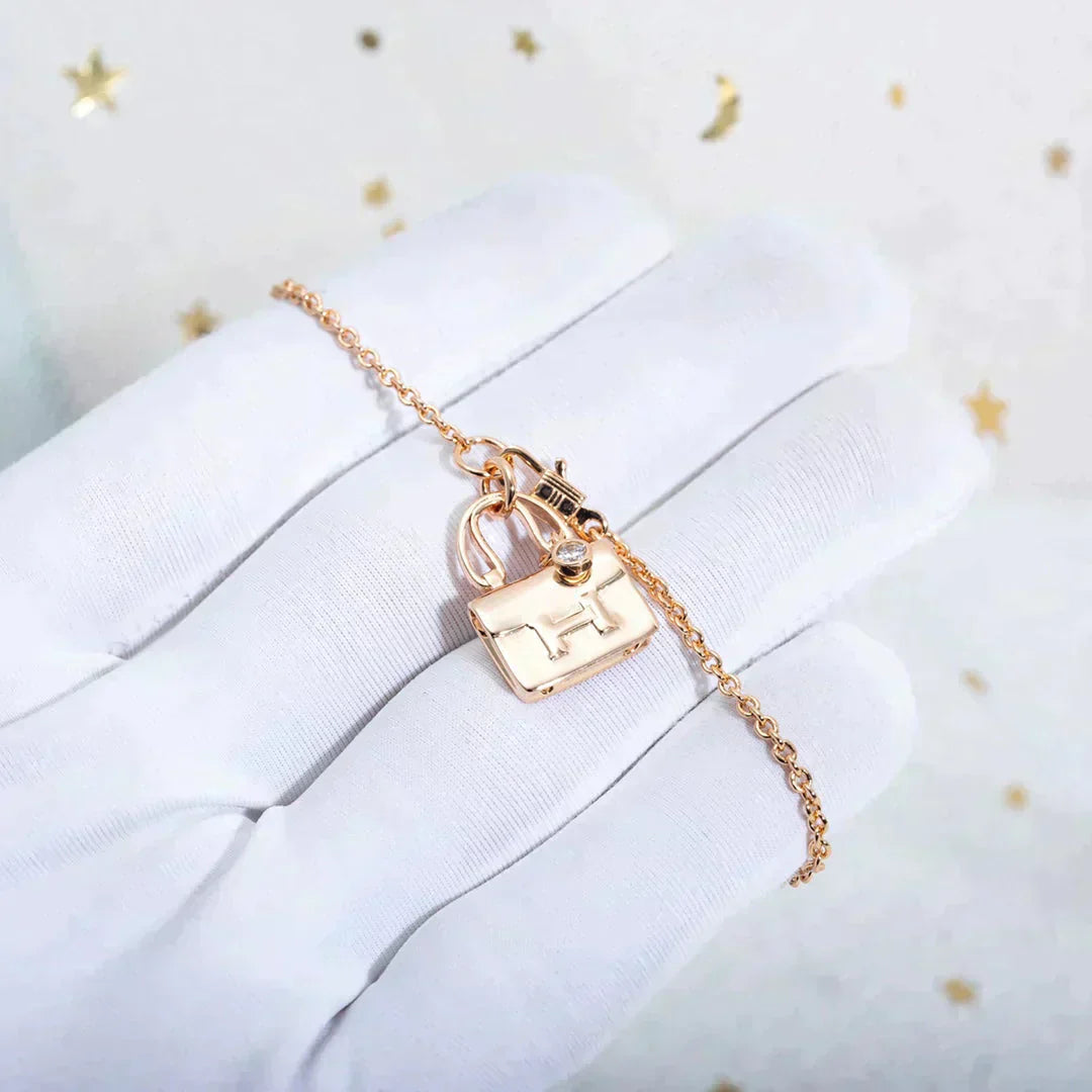 [GALE]AMULETTE PEDANT ROSE GOLD NECKLACE