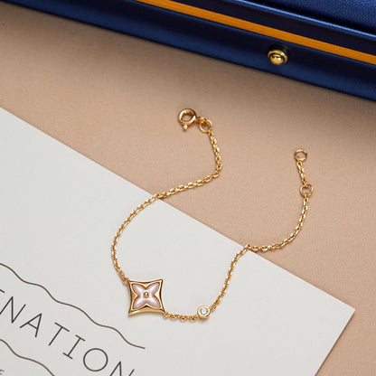 [GALE]STAR 1 DIAMOND PINK GOLD BRACELET