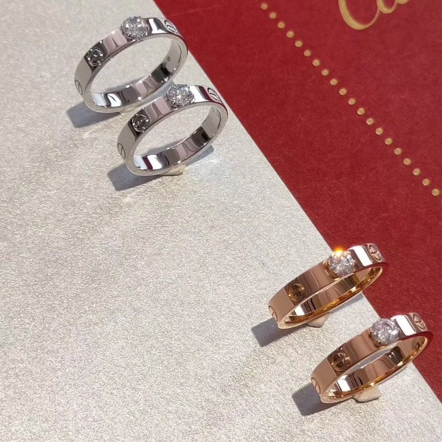 [GALE]LOVE RING 3.6MM 1 BIG DIAMOND