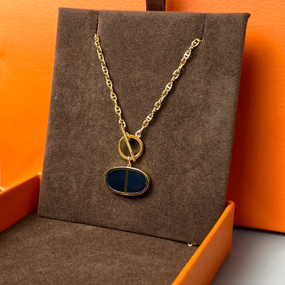 [GALE]CHAINE VERSO BLACK CERAMIC NECKLACE