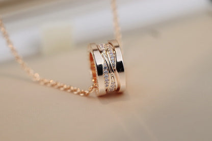 [GALE]ZERO 1 PINK GOLD DIAMOND NECKLACE