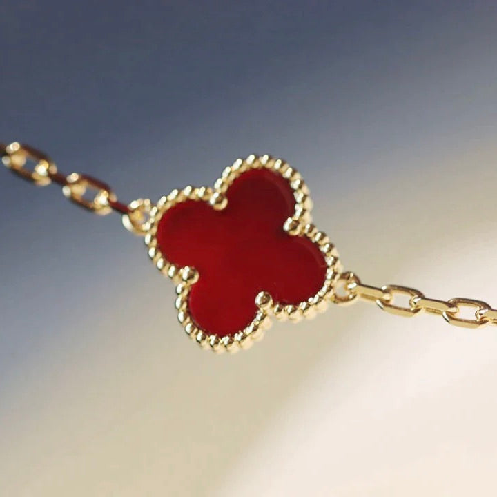 [GALE]CLOVER 20 MOTIFS CARNELIAN NECKLACE
