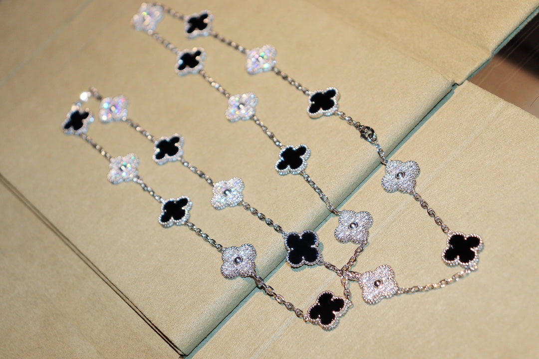 [GALE]CLOVER 20 MOTIFS ONYX DIAMOND SILVER