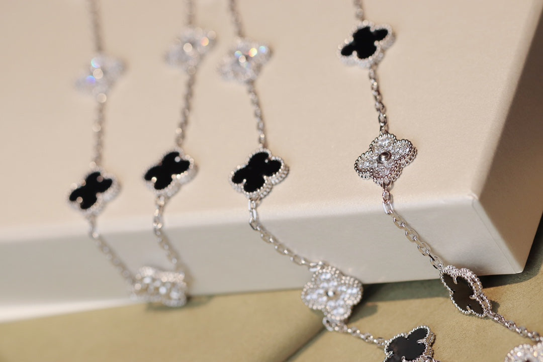 [GALE]CLOVER 20 MOTIFS ONYX DIAMOND SILVER