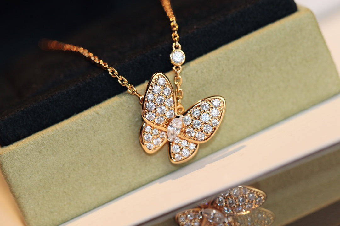 [GALE]BUTTERFLY DIAMOND NECKLACE