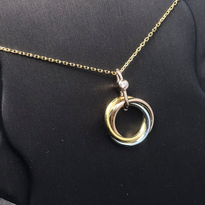 [GALE]TRINITY SILVER GOLD PINK GOLD NECKLACE