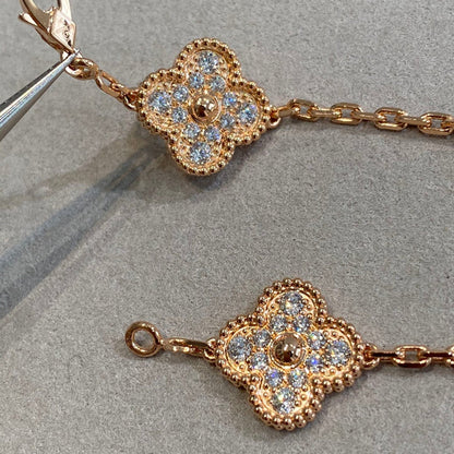 [GALE] CLOVER 5 MOTIF FULL DIAMOND BRACELET COLLECTION