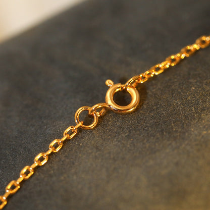 [GALE]SUN PEDANT PINK GOLD 1 DIAMOND NECKLACE