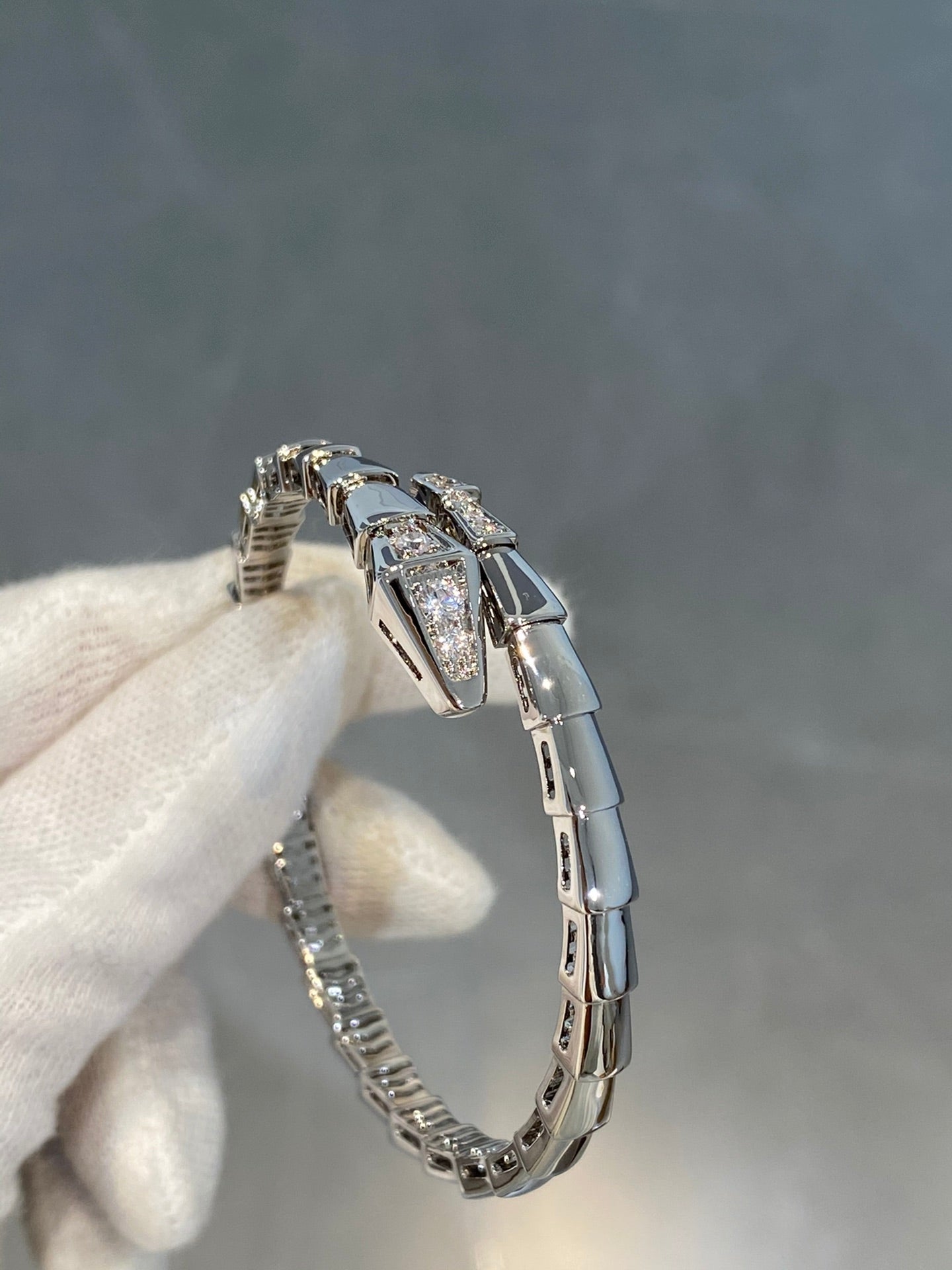 [GALE]SERPENTI BRACELET DIAMONDS SILVER