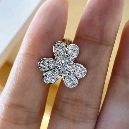 [GALE]CLOVER COMOS DIAMOND EARRINGS SILVER