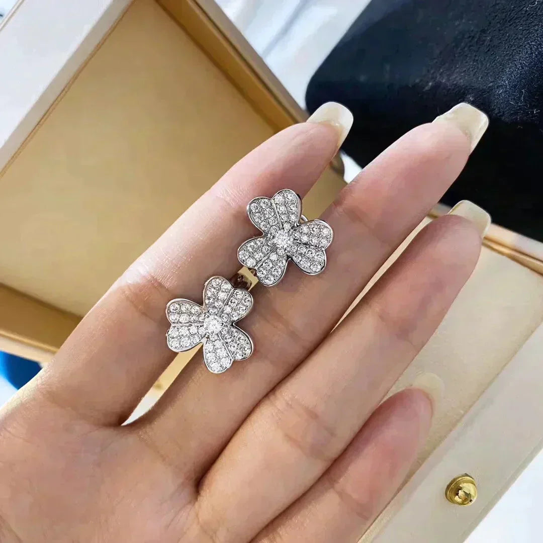[GALE]CLOVER COMOS DIAMOND EARRINGS SILVER