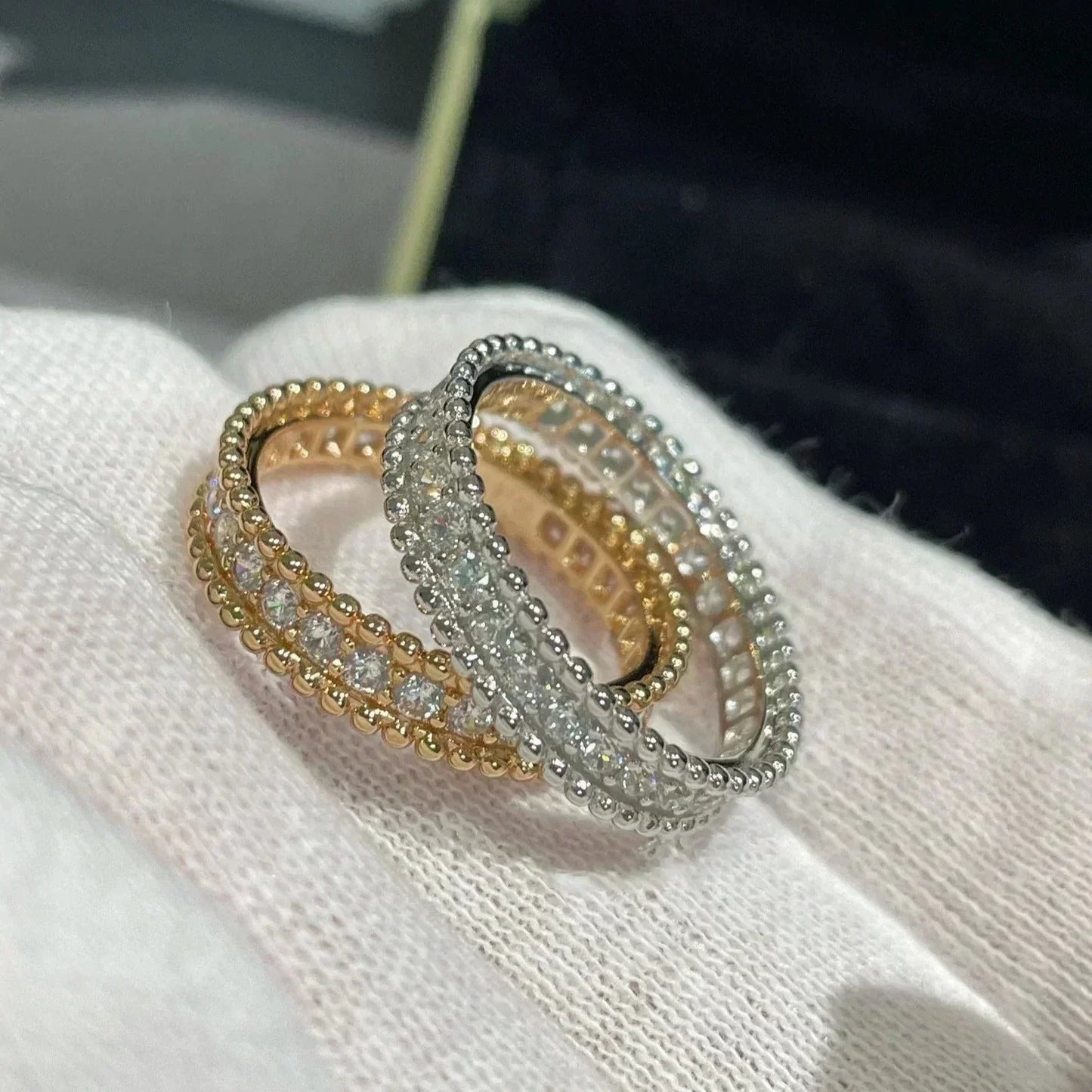 [GALE]PERLEE DIAMOND ROSE GOLD RING