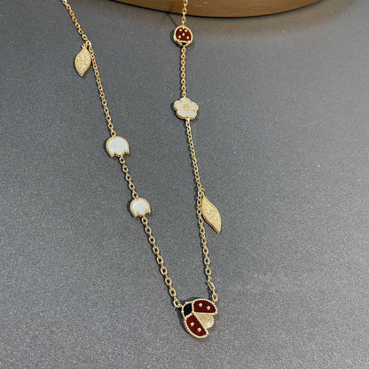 [GALE]LUCKY SPRING 15 MOTIFS GOLD NECKLACE
