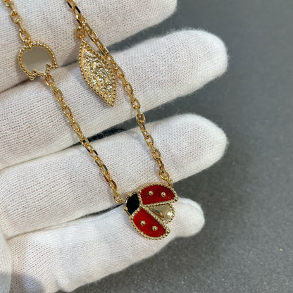 [GALE]LUCKY SPRING 15 MOTIFS GOLD NECKLACE