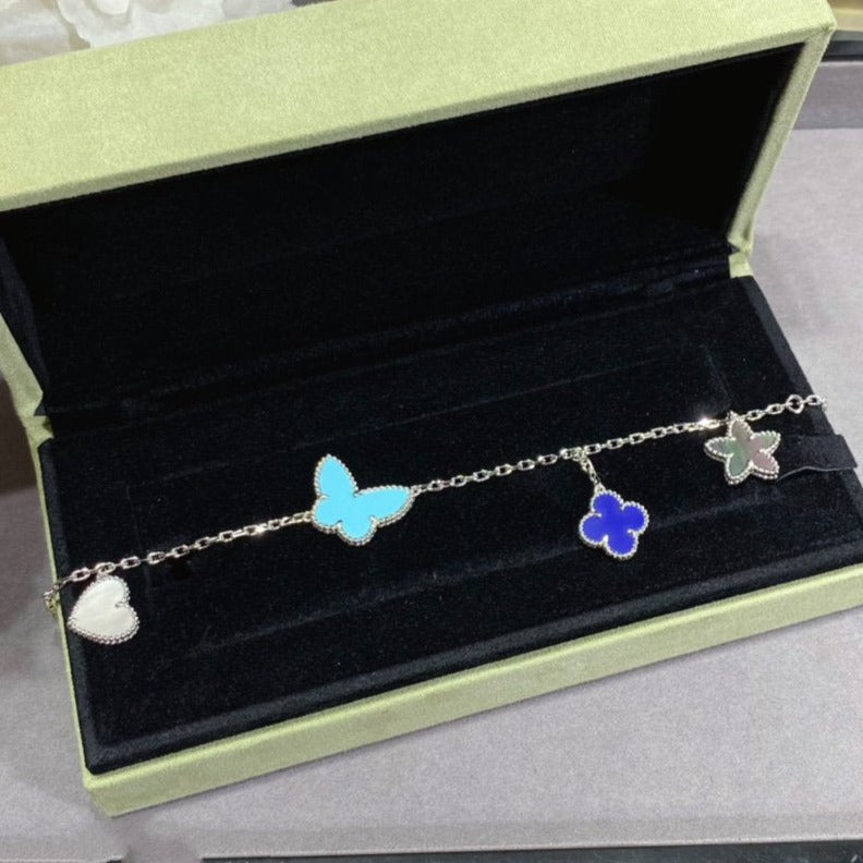[GALE]LUCKY SPRING SILVER BRACELET 4 MOTIF