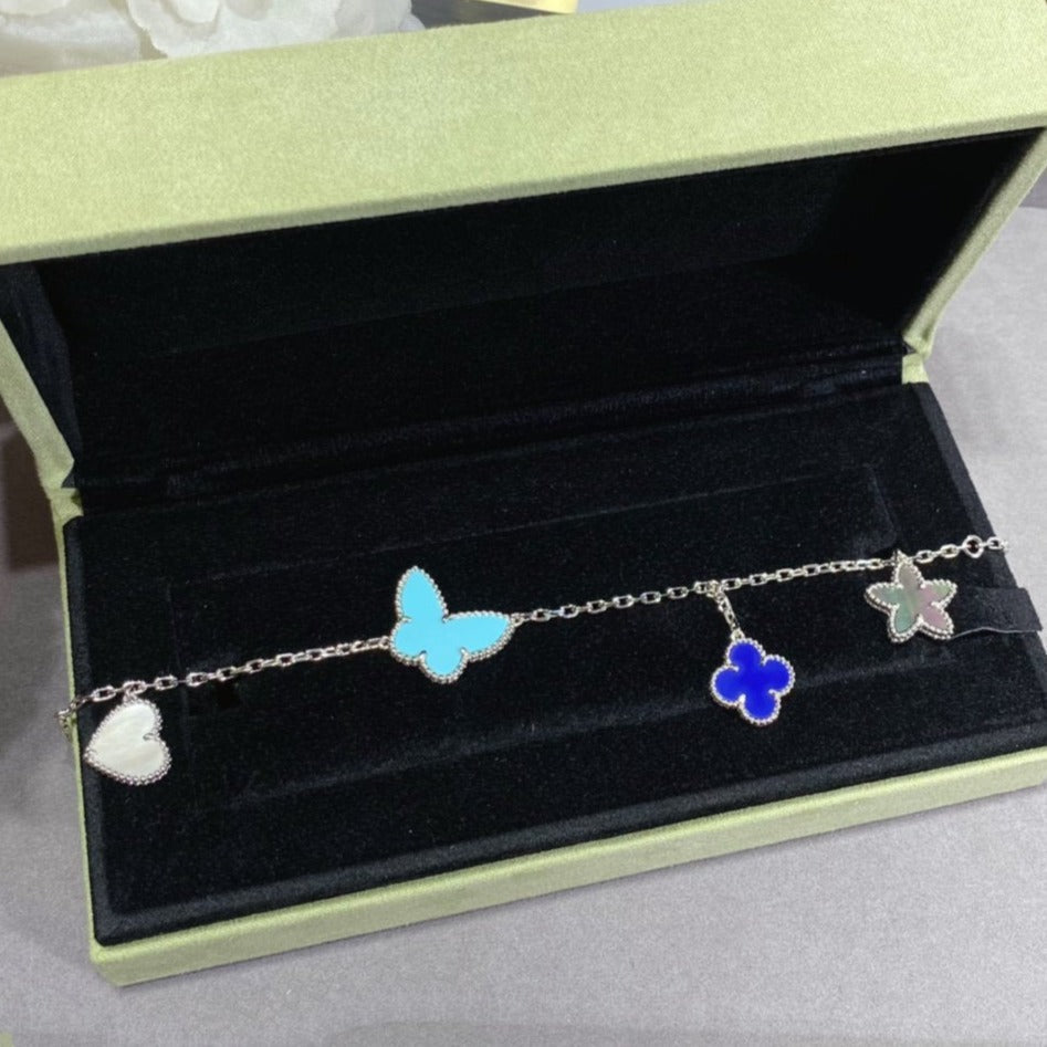 [GALE]LUCKY SPRING SILVER BRACELET 4 MOTIF