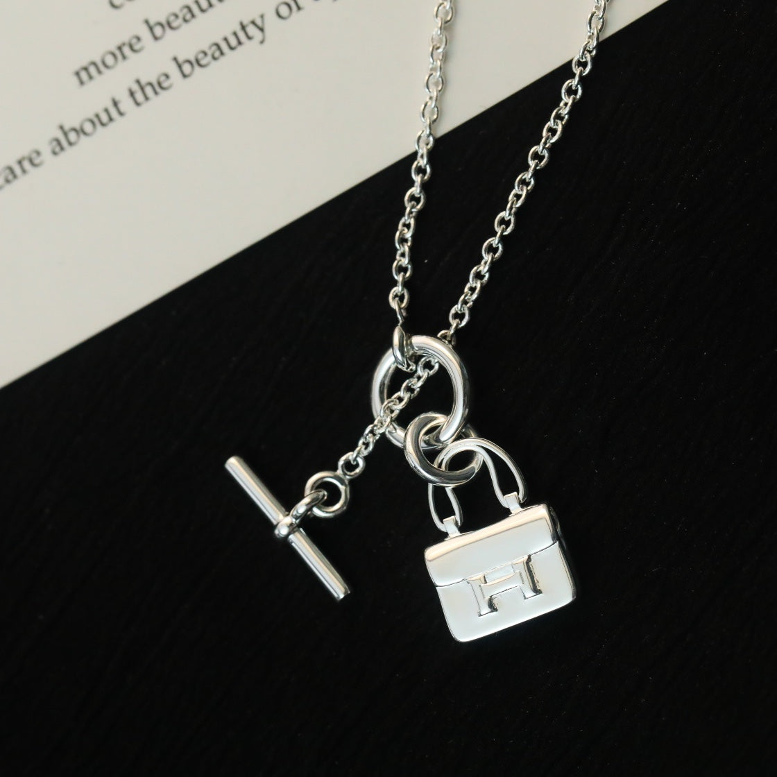 [GALE]POP H PEDANT SILVER NECKLACE