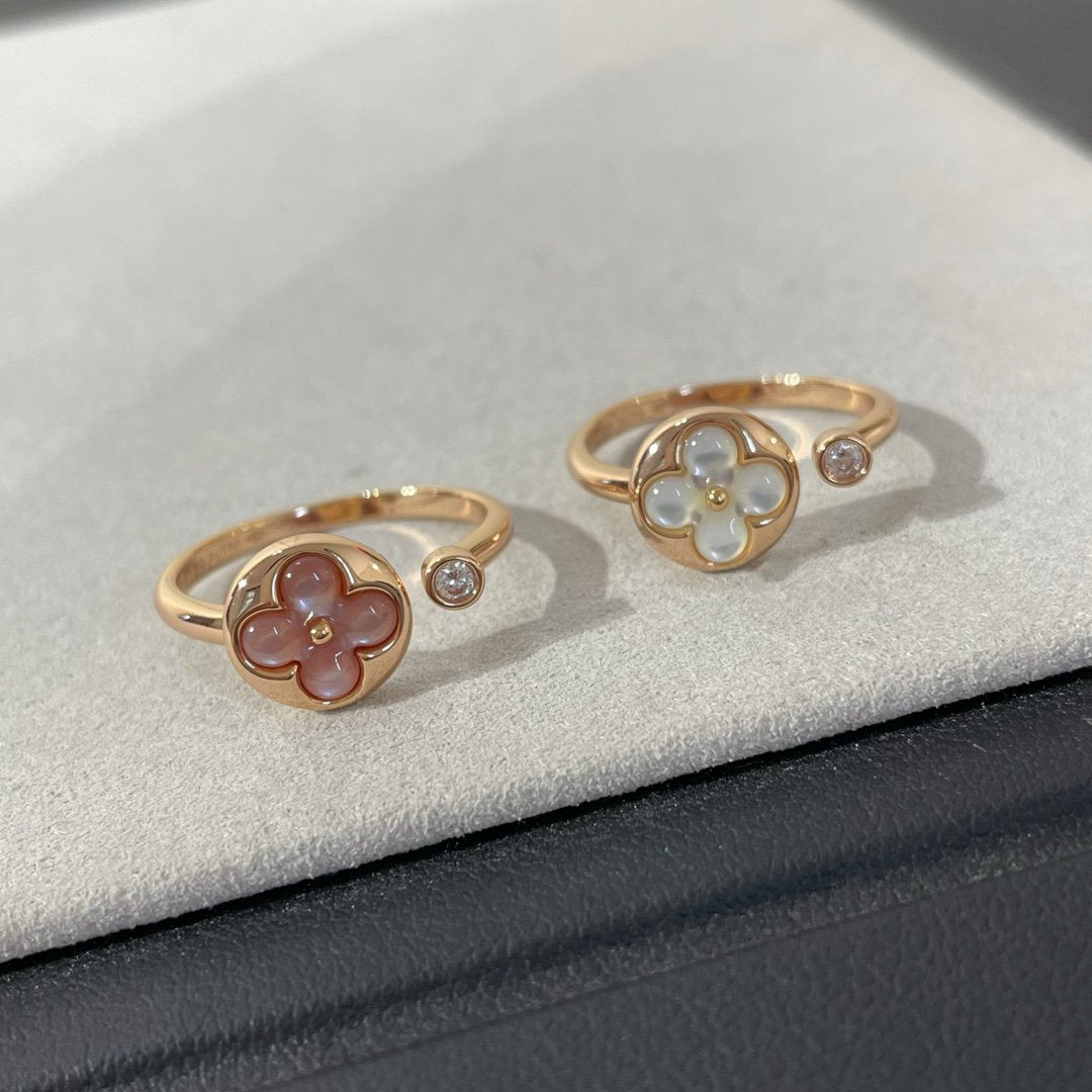 [GALE]SUN 1 DIAMOND PINK MOP RING