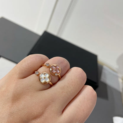 [GALE]SUN 1 DIAMOND PINK MOP RING