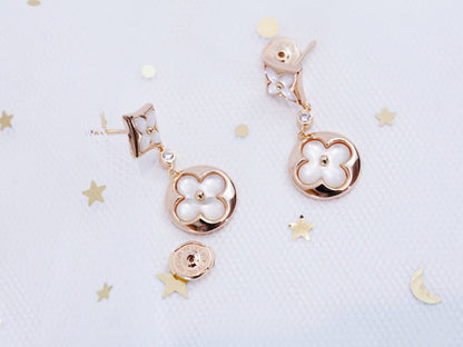 [GALE]STAR AND SUN PINK GOLD MOP DROP EARRINGS