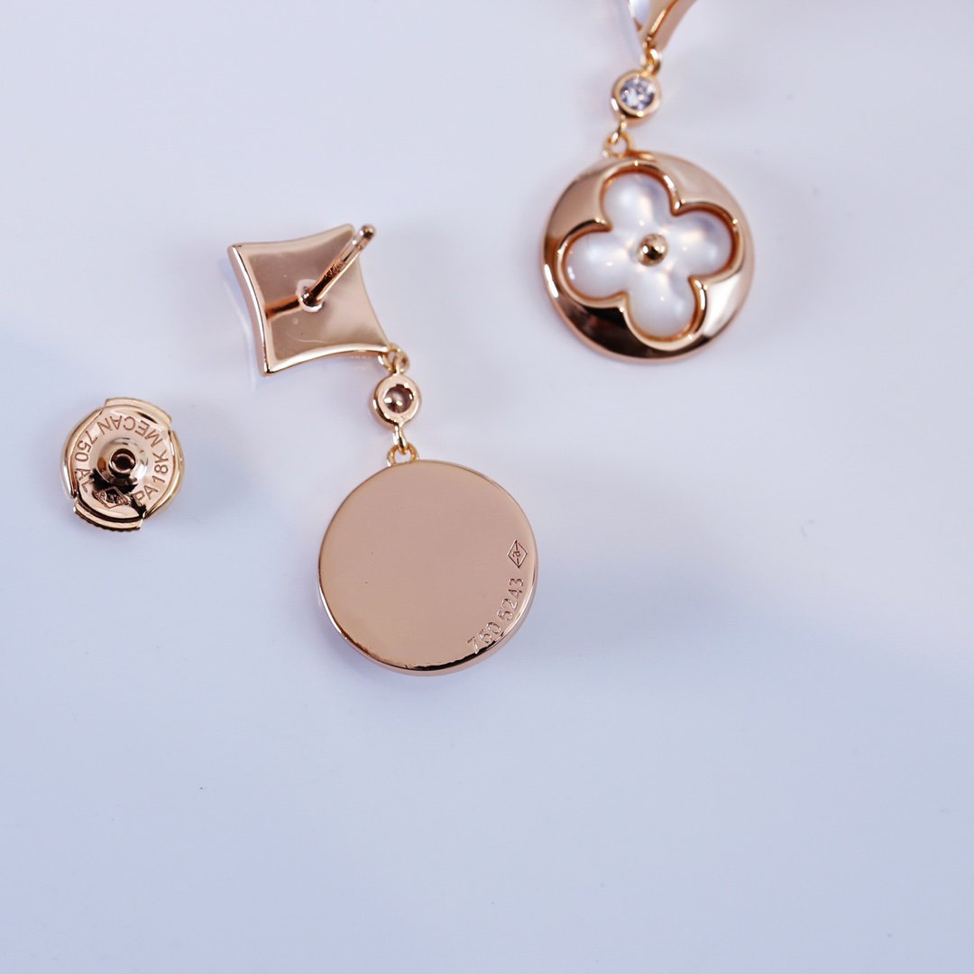 [GALE]STAR AND SUN PINK GOLD MOP DROP EARRINGS