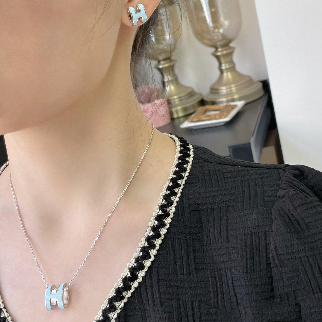 [GALE]POP H SKY BLUE NECKLACE